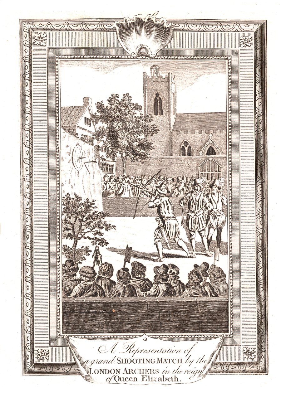 Representações da partida de tiro dos arqueiros de Londres no reinado da rainha Elizabeth, 1793 de Unbekannt
