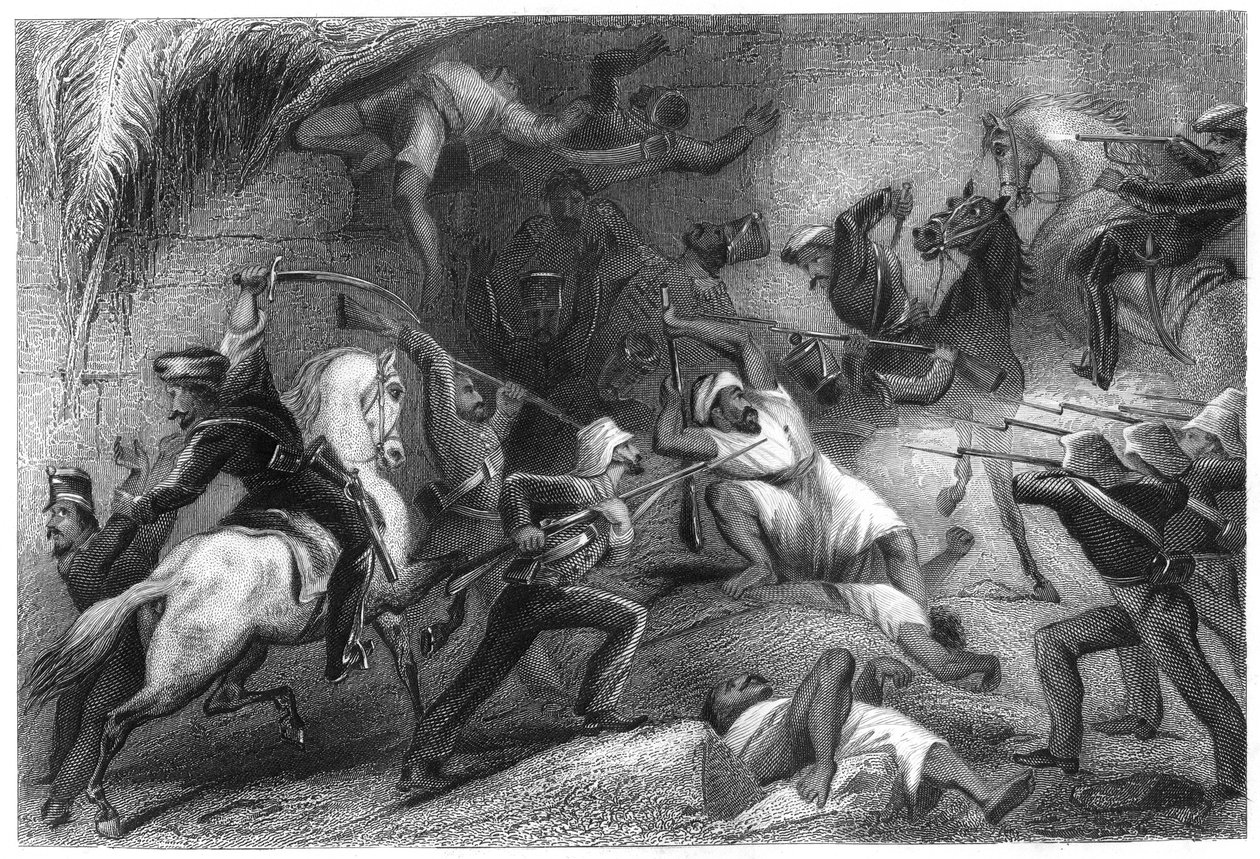 Repulsa de uma surtada de Delhi, 1857, c1860 de Unbekannt