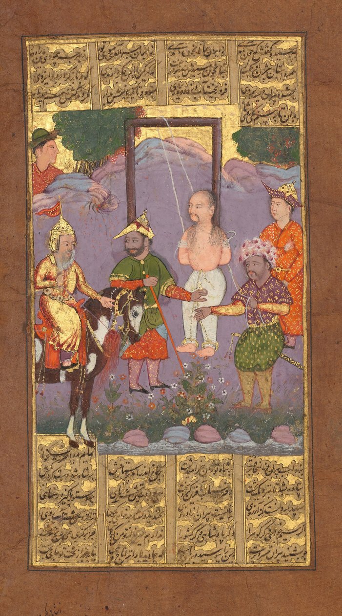 Resgate de Bizhan por Piran, Folio from a Shahnama Book of Kings of Firdausi, ca. 1610. de Unbekannt