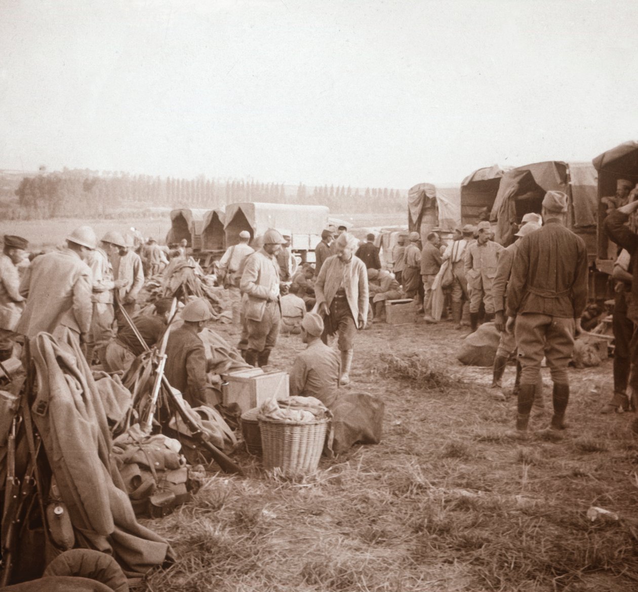 Parada em repouso, Genicourt, norte da França, c1914-c1918 de Unbekannt