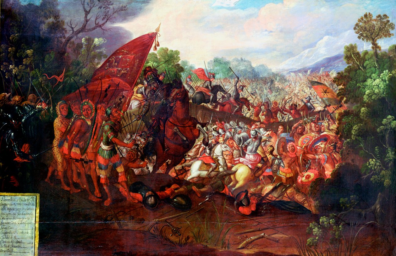 Retiro de Hernando Cortes de Tenochtitlan, México, 1520 de Unbekannt