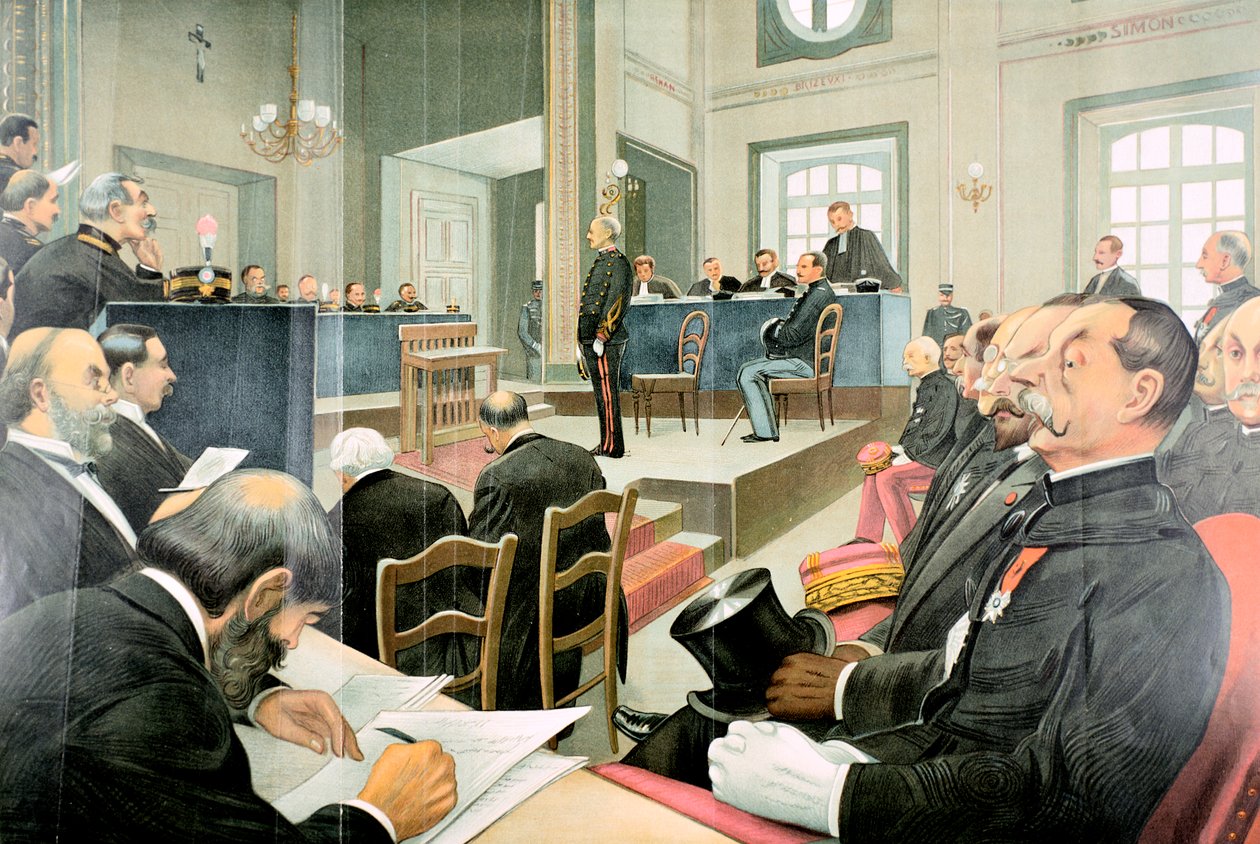 Novo julgamento de Albert Dreyfus, Rennes, França, 1899 de Unbekannt