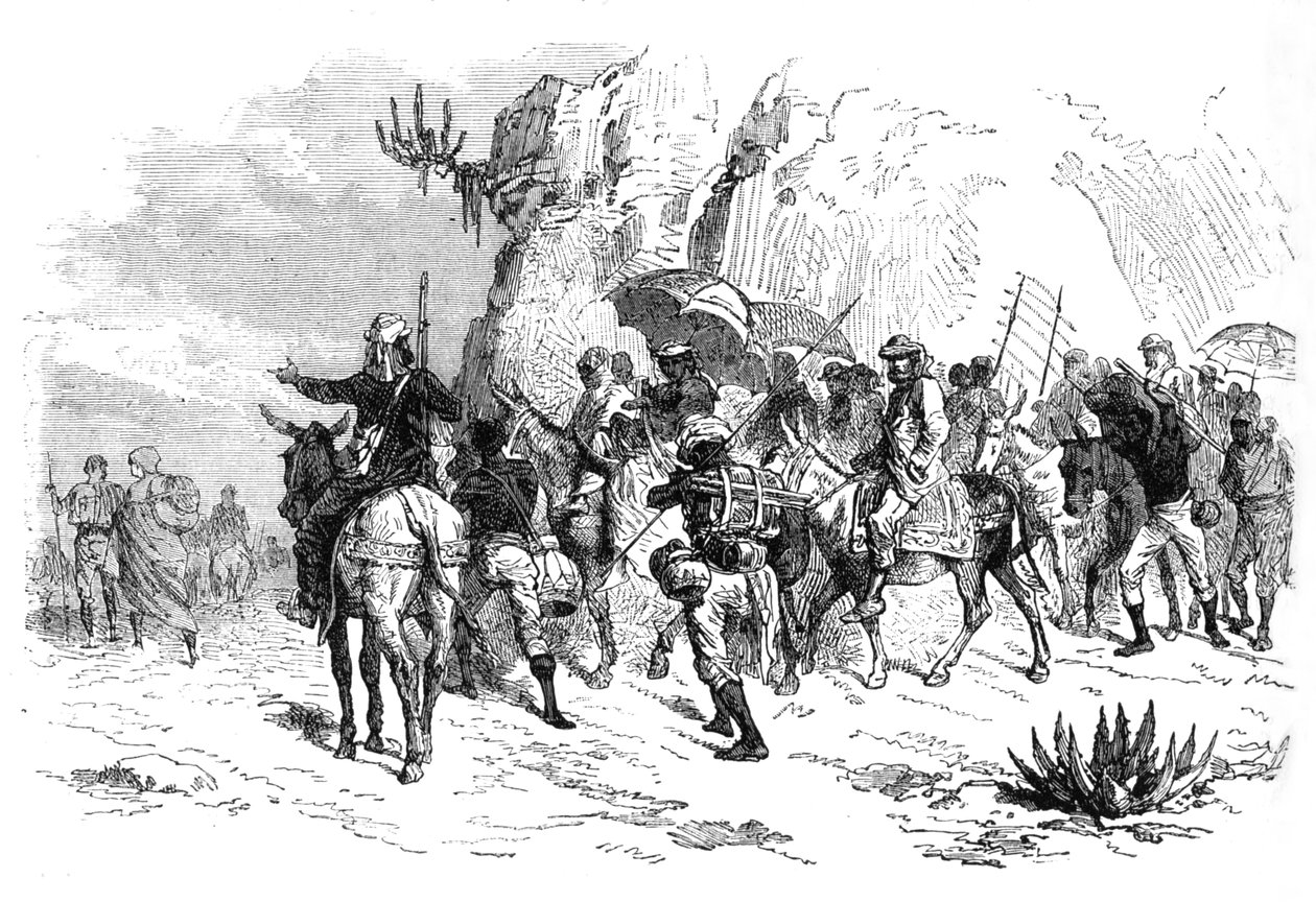 Retorno dos cativos da Abissínia, c1880 de Unbekannt