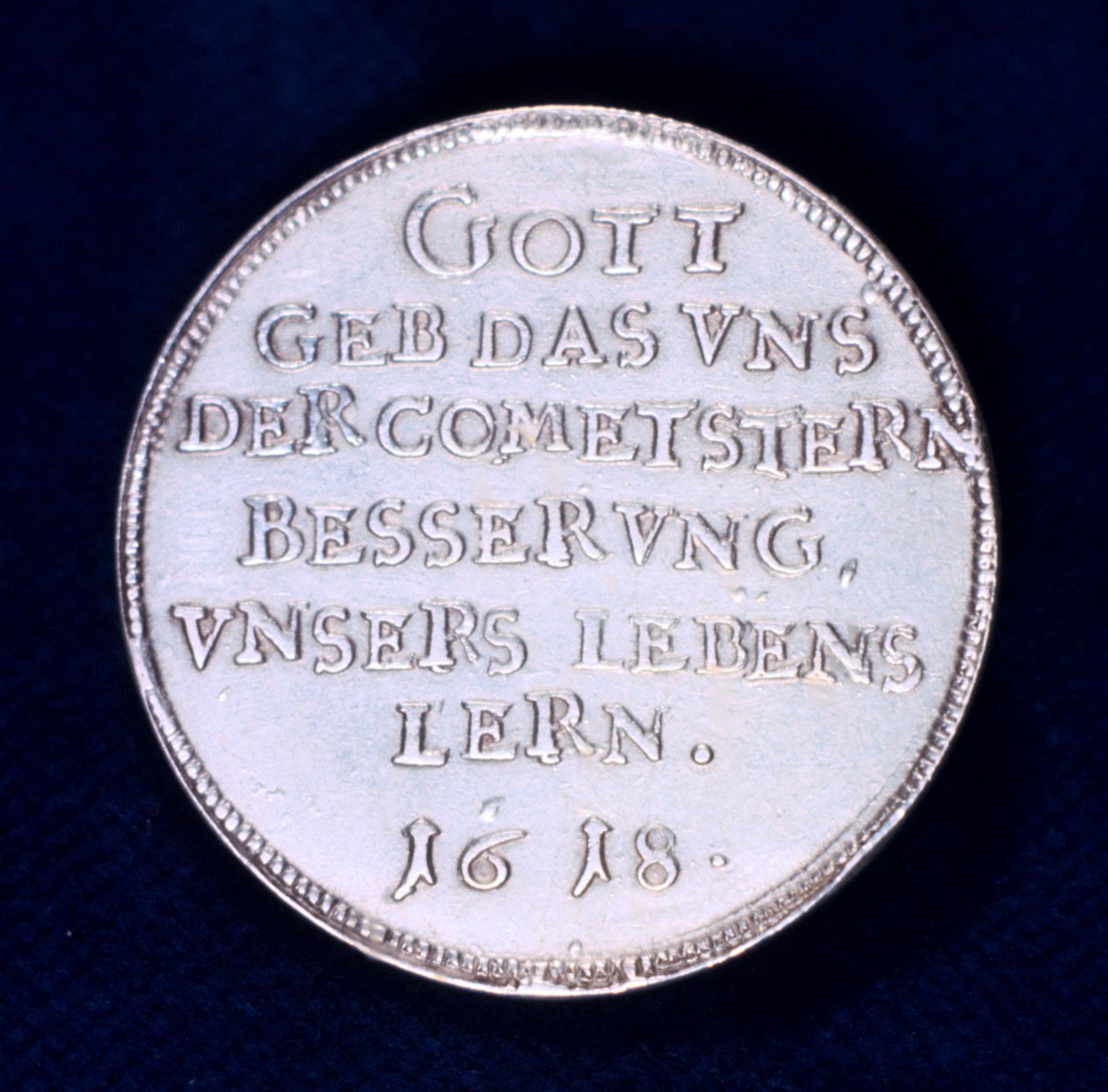 Reverso de uma medalha em comemoração ao brilhante cometa de novembro de 1618 de Unbekannt