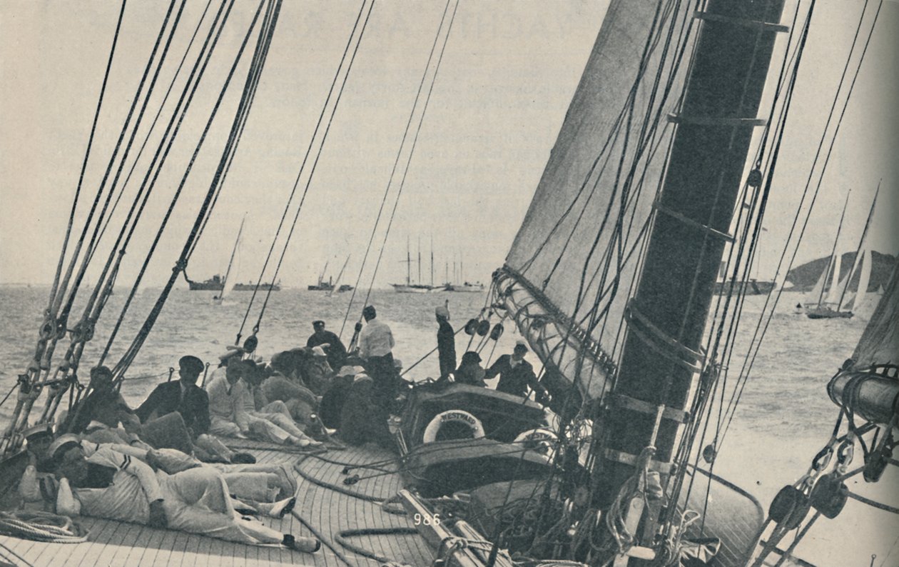 Os maiores iates de corrida britânicos competem durante a Semana Cowes, 1937 de Unbekannt