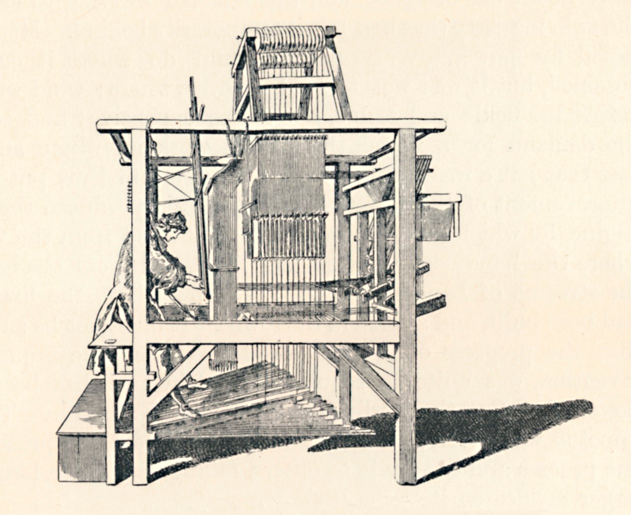 Tecelão da fita em seu tear, 1747, 1904 de Unbekannt