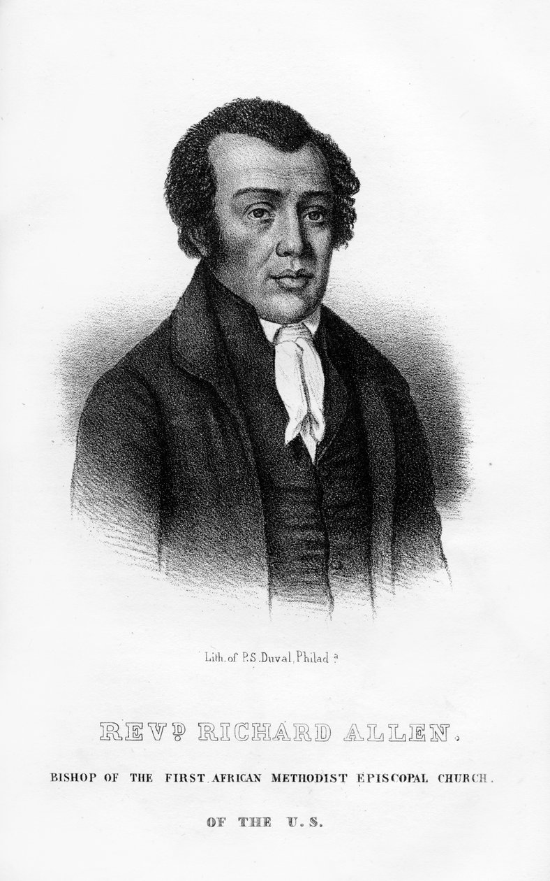 Richard Allen, fundador afro-americano da Igreja Episcopal Metodista Africana, 1854 de Unbekannt