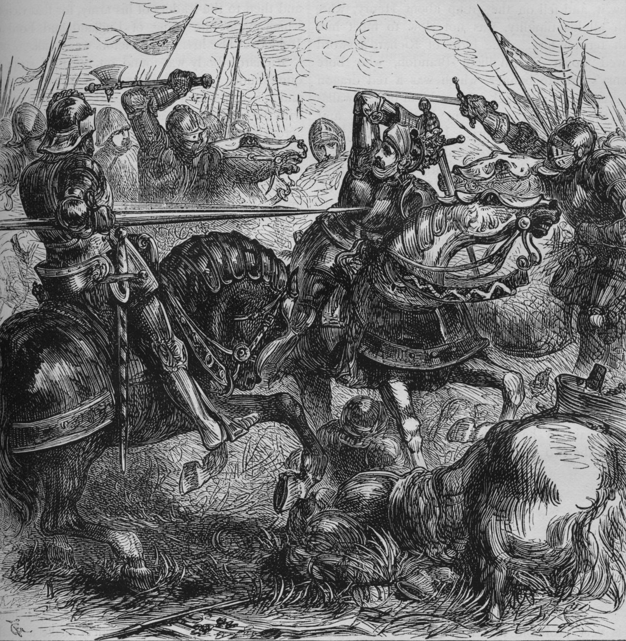 Ricardo III em Bosworth, 22 de agosto de 1485, c1880 de Unbekannt