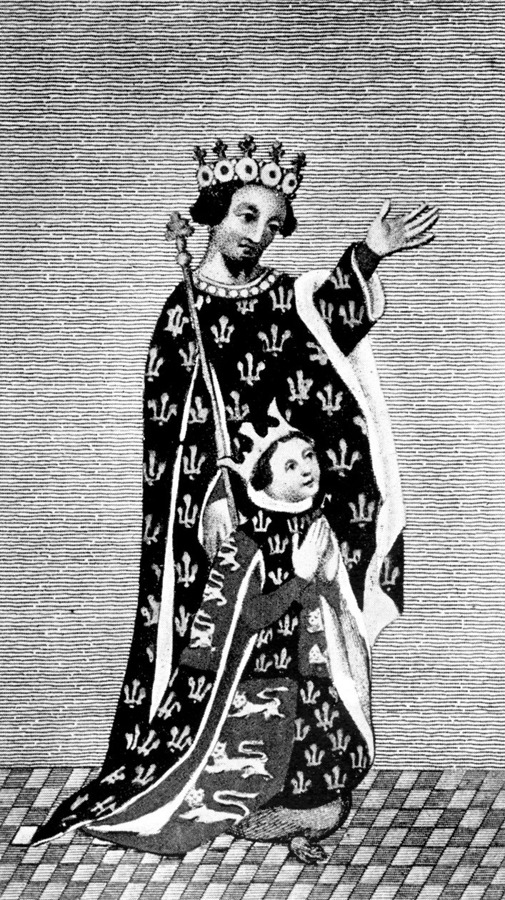 Richard II e seu pai, o Príncipe Negro, século 14, 1910 de Unbekannt