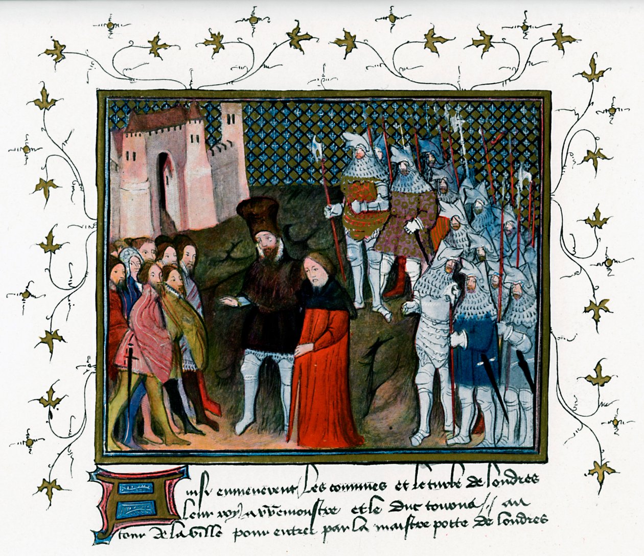 Richard II entregue por Bolingbroke aos cidadãos de Londres, 1399, c1400-c1425 de Unbekannt