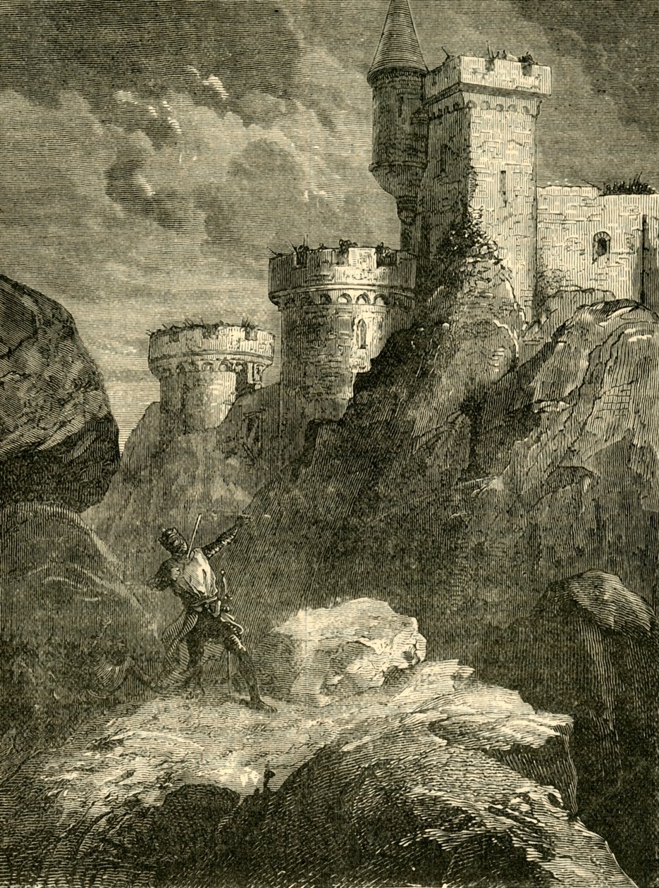 Richard I. Ferido no cerco do castelo de Chaluz, 1199, 1890. de Unbekannt