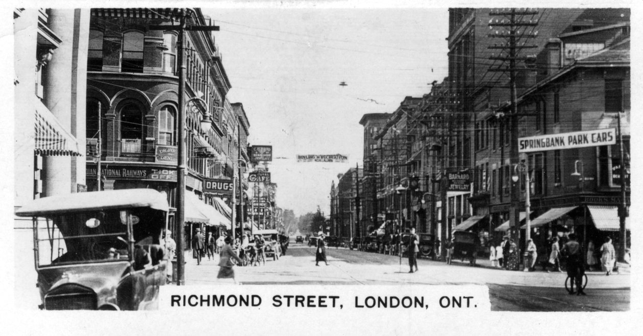 Richmond Street, Londres, Sudoeste de Ontário, Canadá, c1920s de Unbekannt