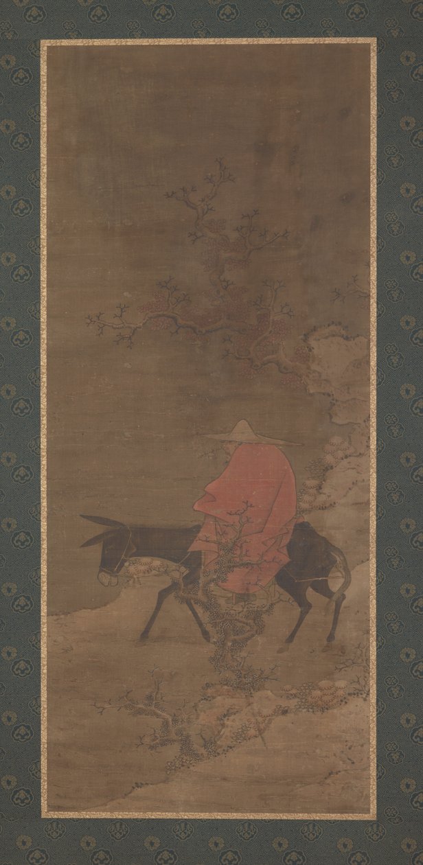 Cavalgando pela neve em busca de flores de ameixa, dinastia Ming ou Qing, século XVII. de Unbekannt