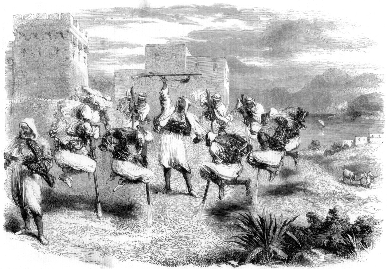 Dança nupcial riffiana em Tânger, 1860 de Unbekannt