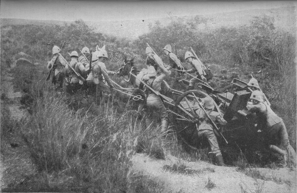 Brigada de fuzil praticando escalada com Maxim, 1902 de Unbekannt