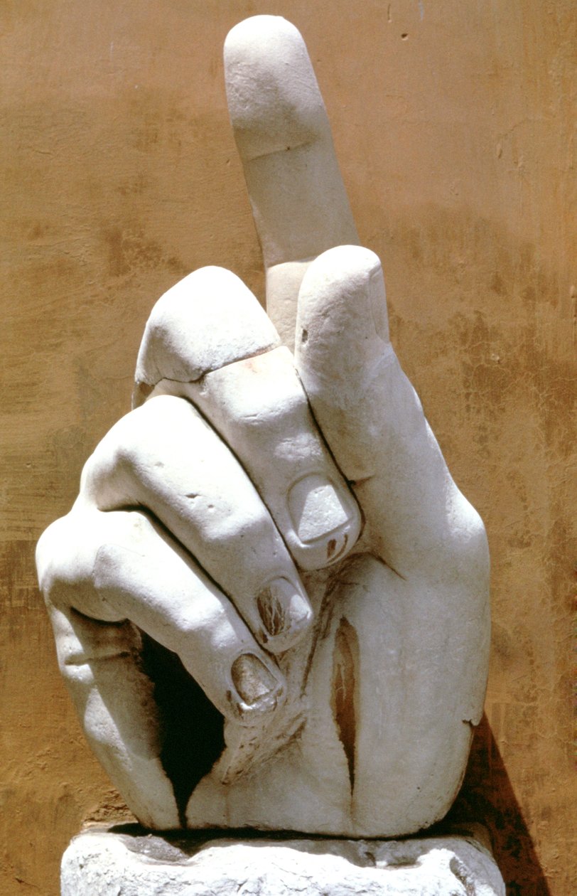 Mão direita de uma estátua colossal do imperador Constantino, 330 dC de Unbekannt