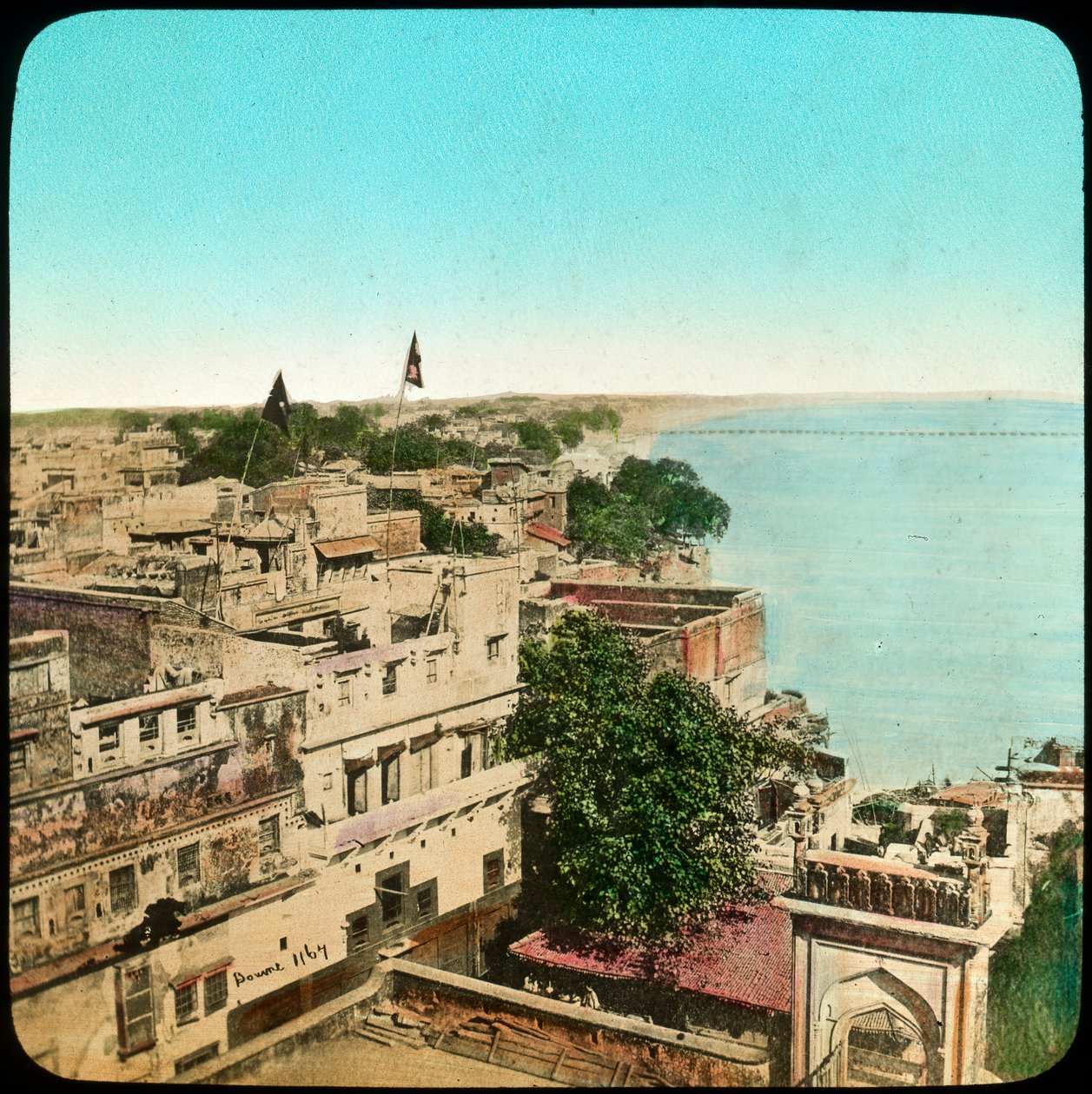 Rio Ganges da Mesquita Aurangzeb, Benares, Índia, final do século XIX ou início do século XX de Unbekannt