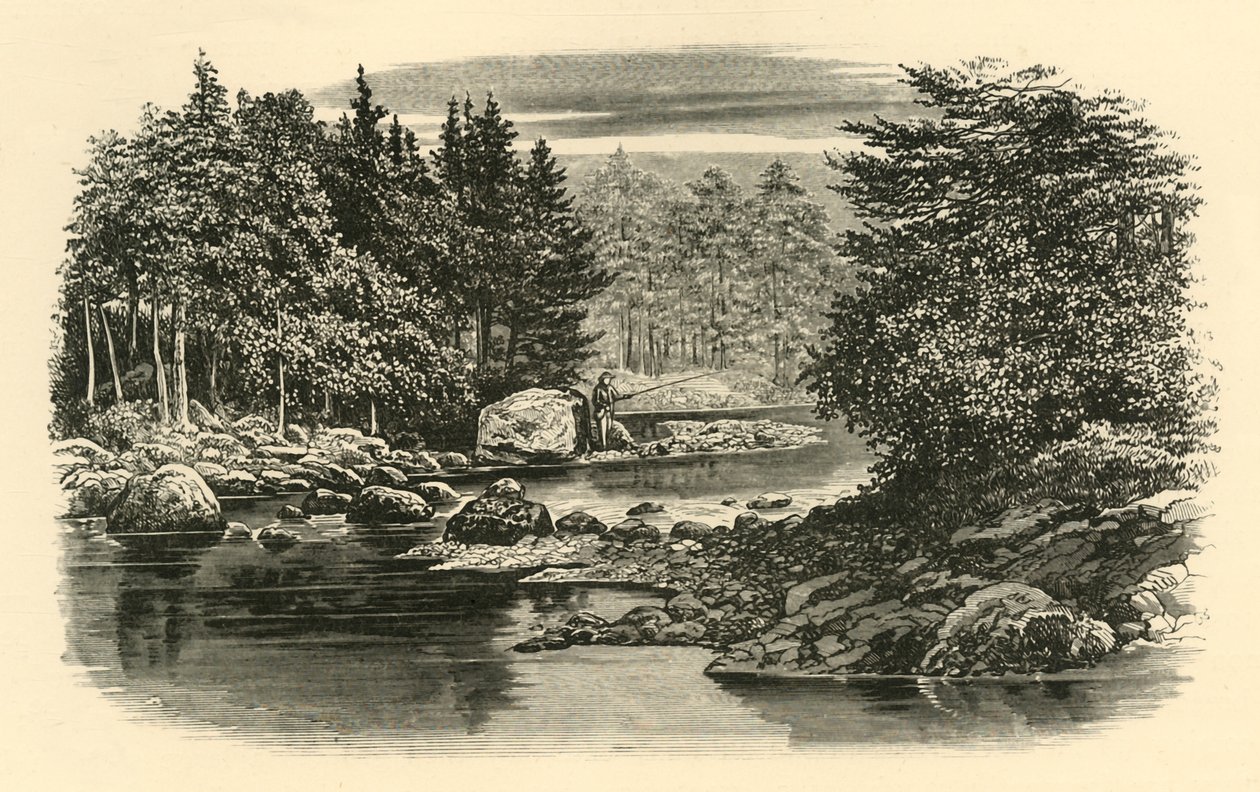 Cena do rio, Langdale, c1890. de Unbekannt
