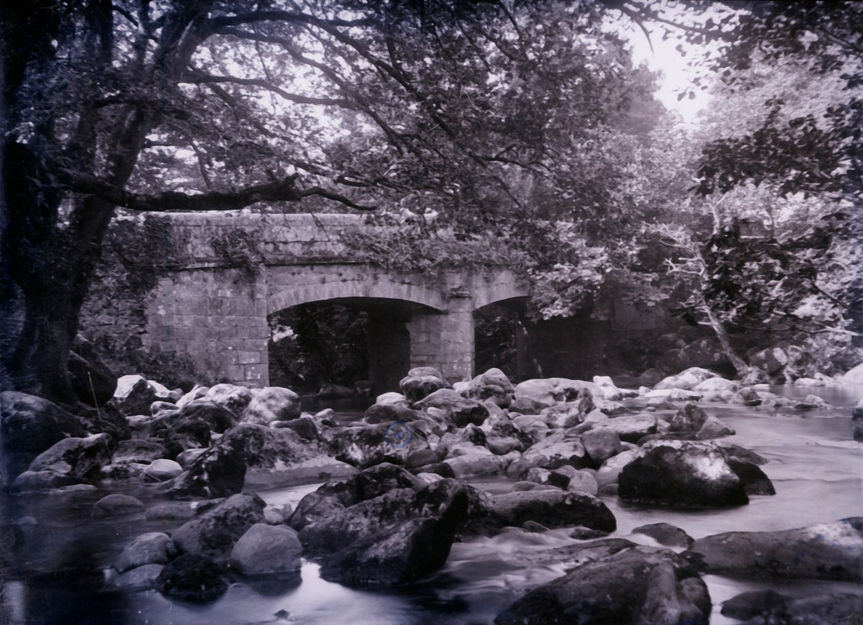 Rio e ponte perto de Plymouth em Devon, 1920. de Unbekannt