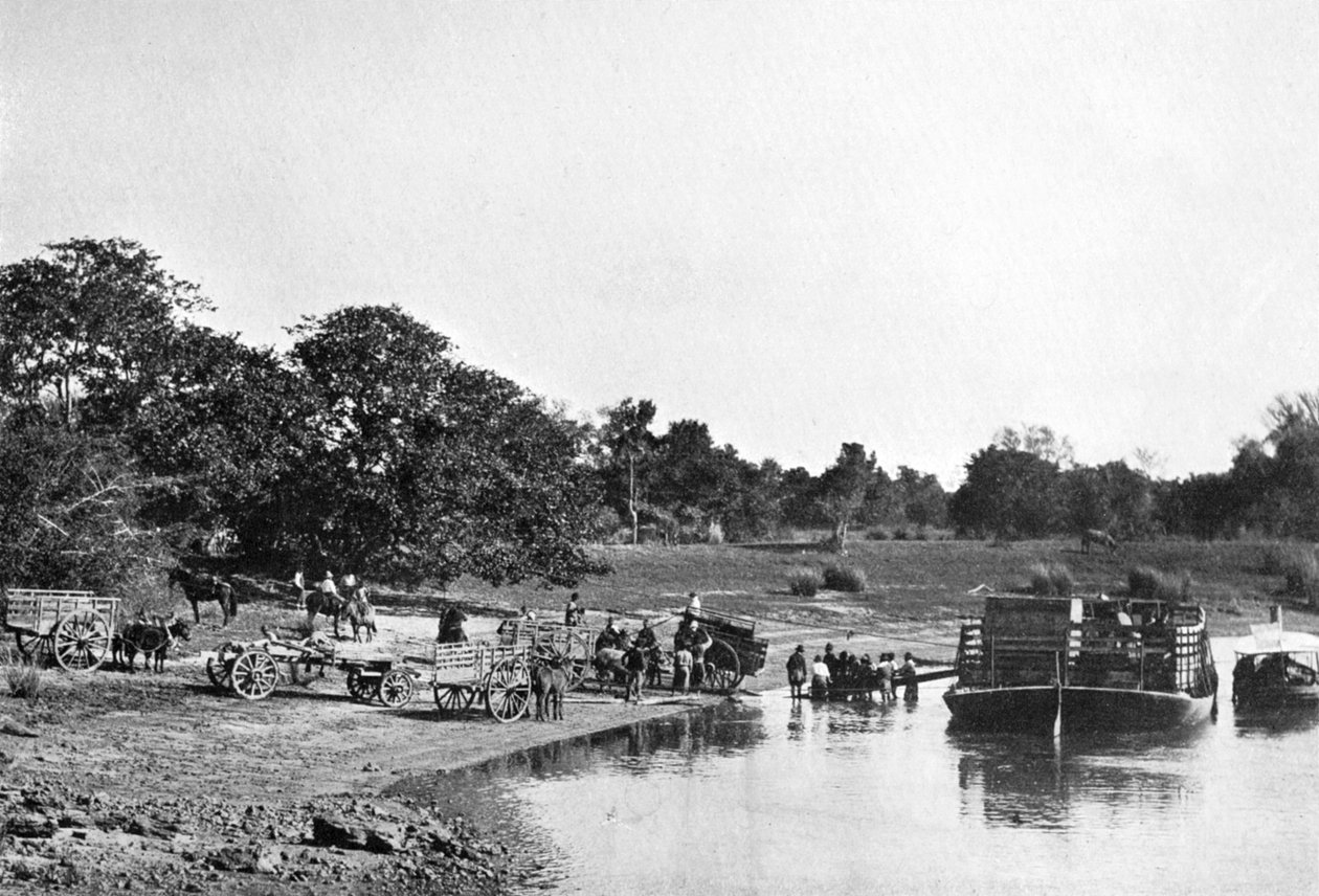 Cena do rio, Rio Corrientes, Paraguai, 1911 de Unbekannt