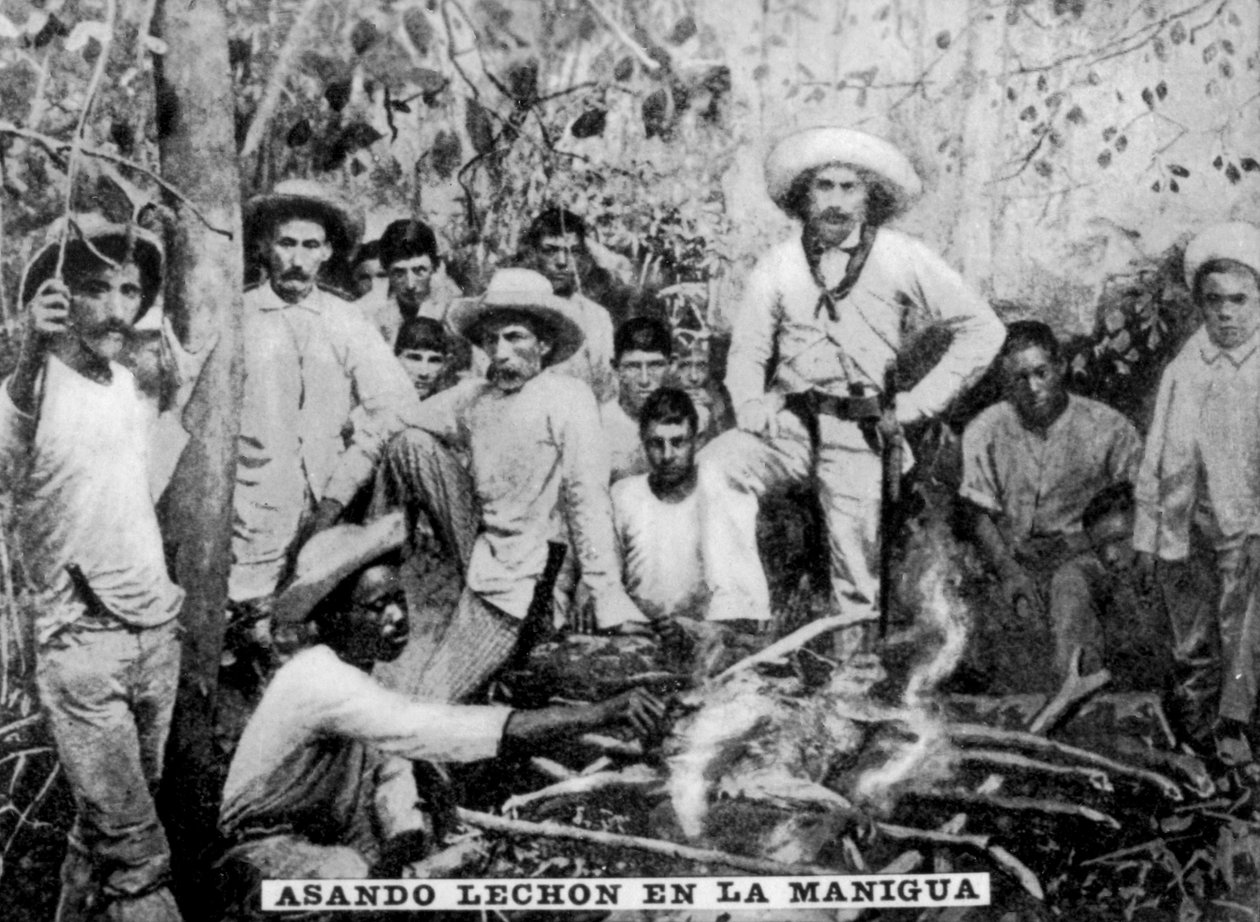 Porco assado na selva, Cuba, c1910 de Unbekannt