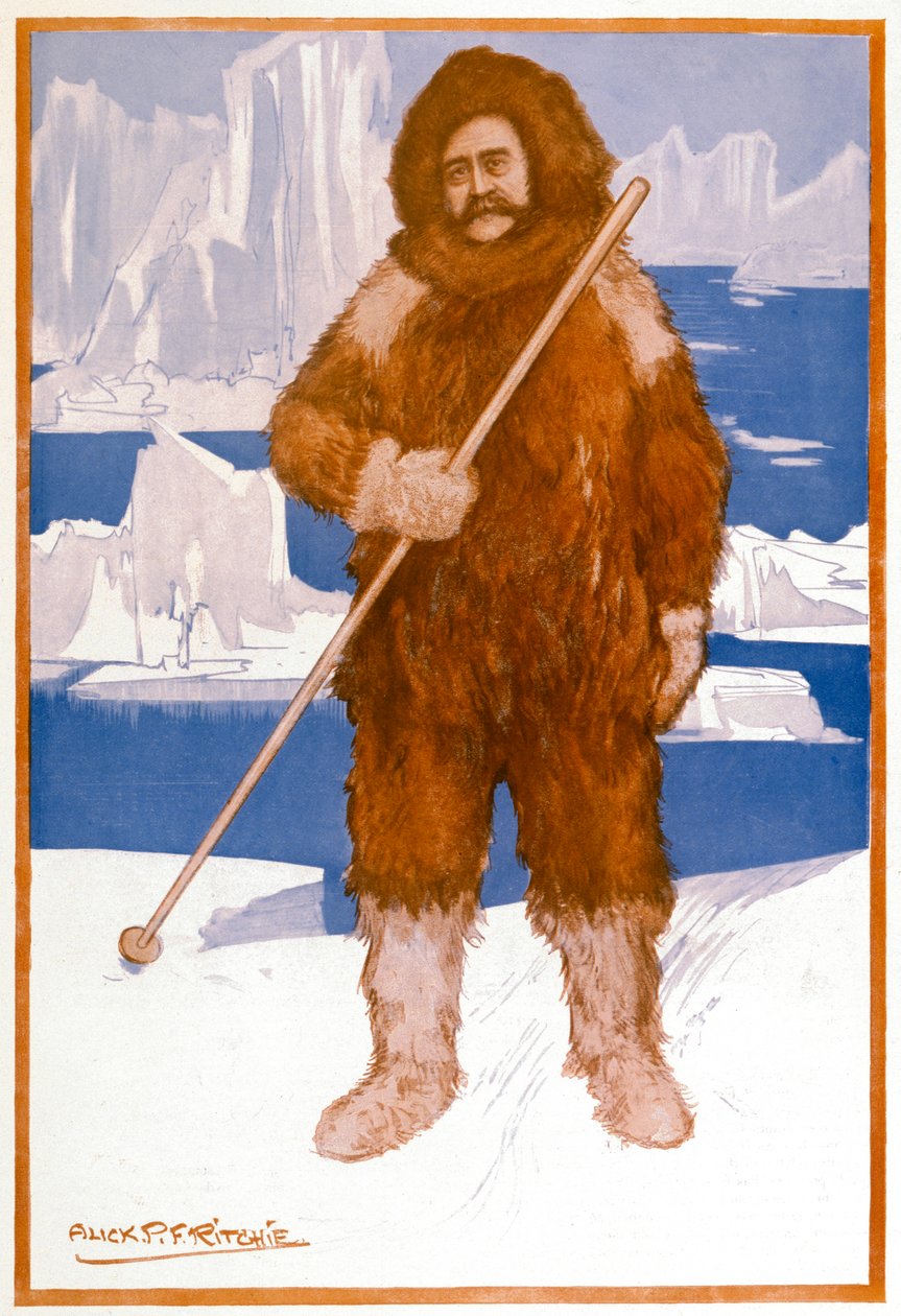 Robert Edwin Peary, oficial da Marinha e explorador americano, 1909 de Unbekannt