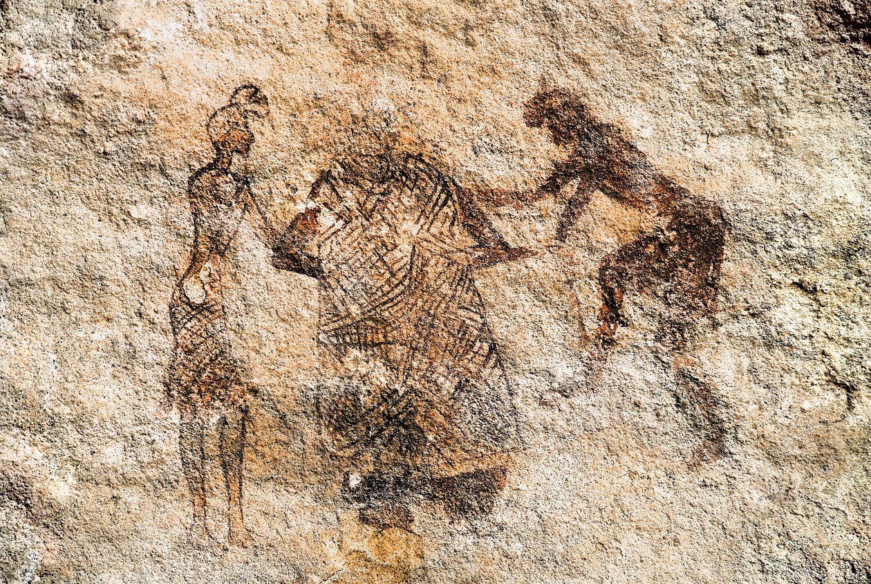 Pintura rupestre de Tadrart Acacus. Líbia de Unbekannt