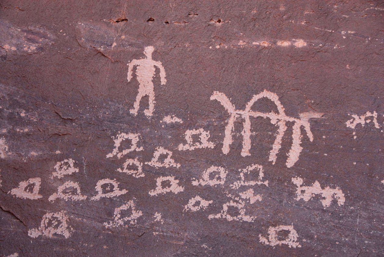 Pinturas rupestres em Inchalt, GHAT, LIBYE de Unbekannt