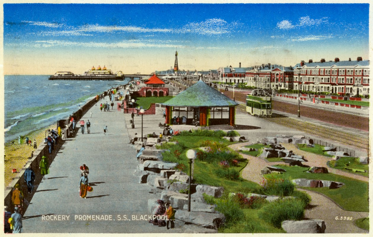 Passeio de jardim ornamental, Blackpool, Lancashire, c1940 de Unbekannt