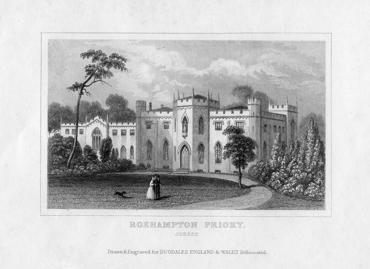 Priorado de Roehampton, Surrey, meados do século XIX de Unbekannt
