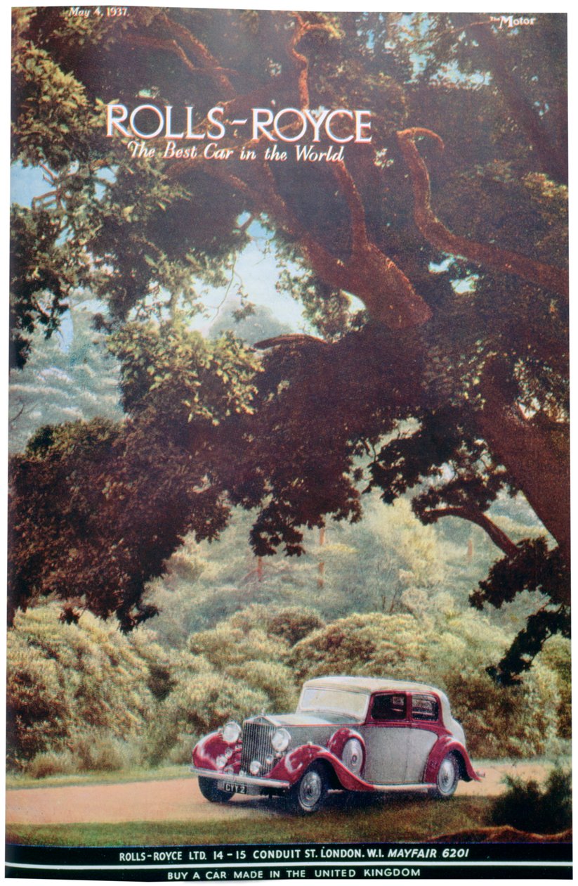 Anúncio de carro da Rolls-Royce, 1937 de Unbekannt