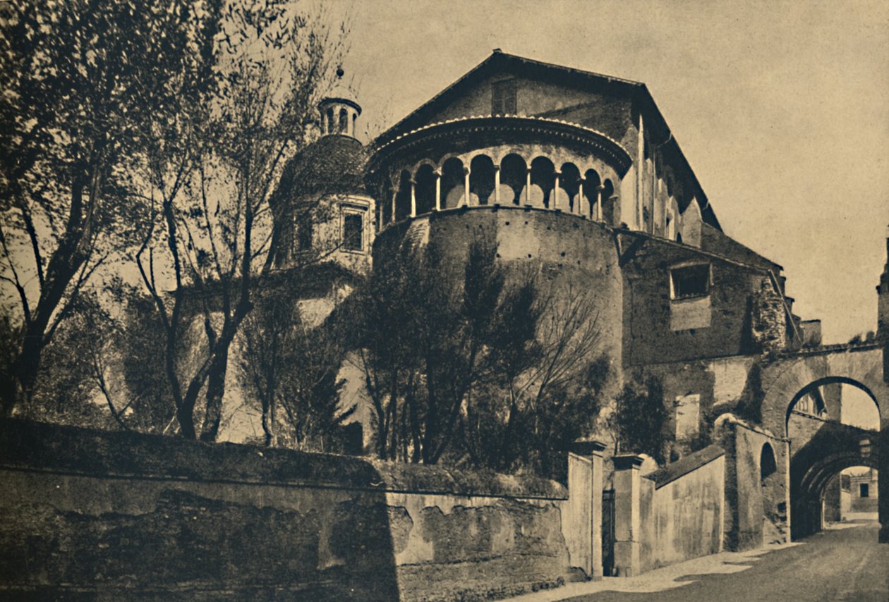 Roma - Clivus Scauri e abside da igreja de SS. Giovanni e Paolo no monte Caelian, 1910 de Unbekannt