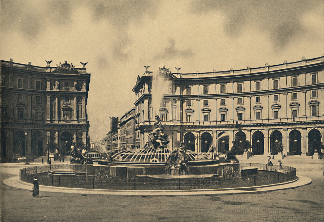 Roma - Praça Esedra e a Fonte Naiades, 1910 de Unbekannt