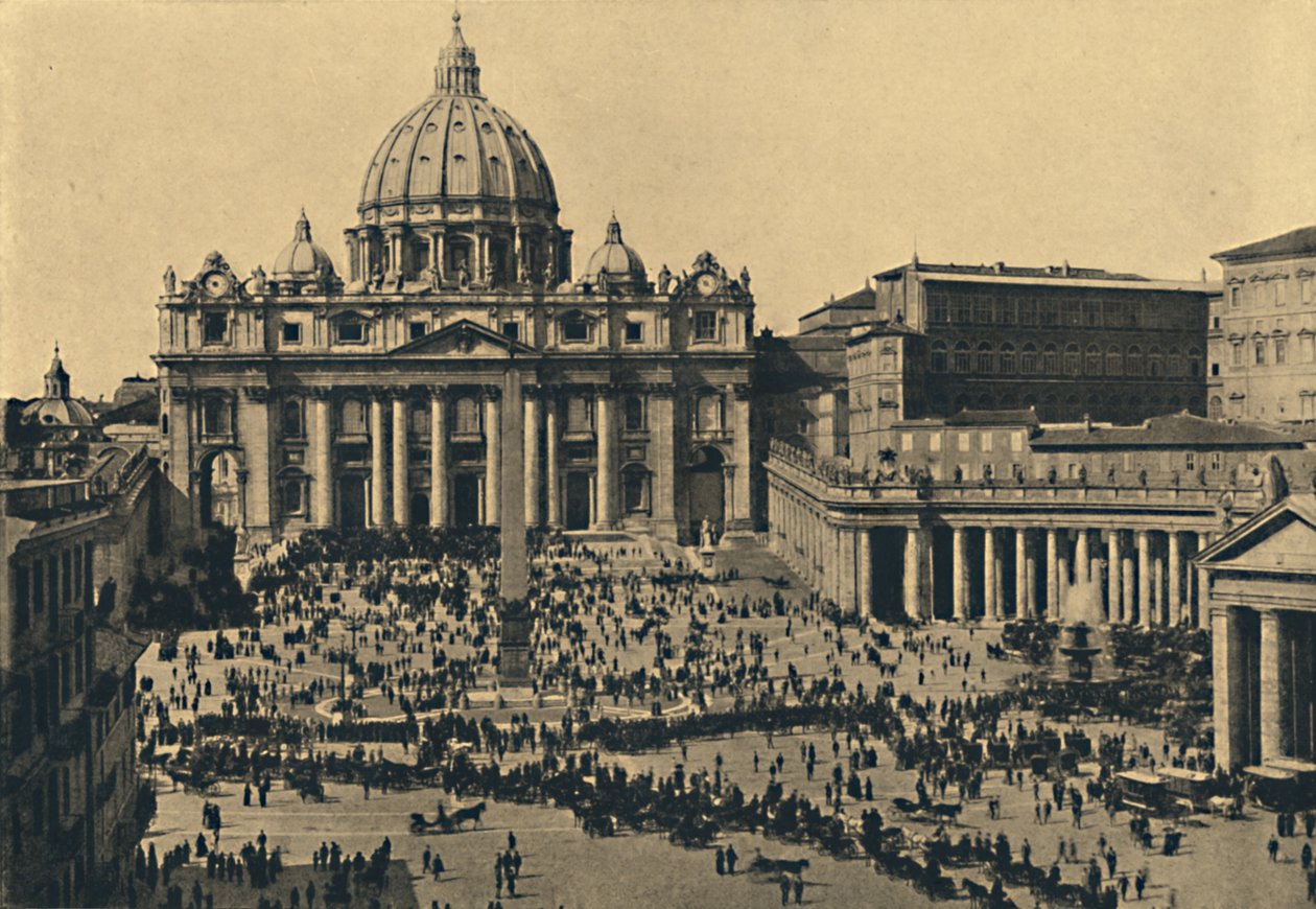 Roma - Fachada e cúpula de S. Peters, 1910 de Unbekannt