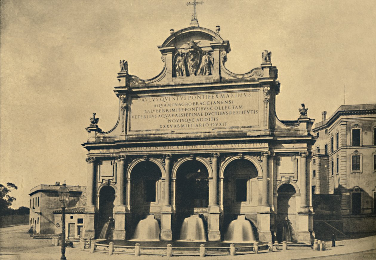 Roma - Fonte do aquaduto de Paulo V, erguida dos desenhos de Fontana em 1612, 1910 de Unbekannt