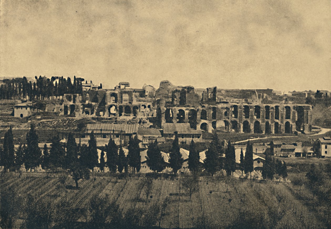 Roma - Grandes restos das subestruturas do palácio de Septímio Severo, 1910. de Unbekannt