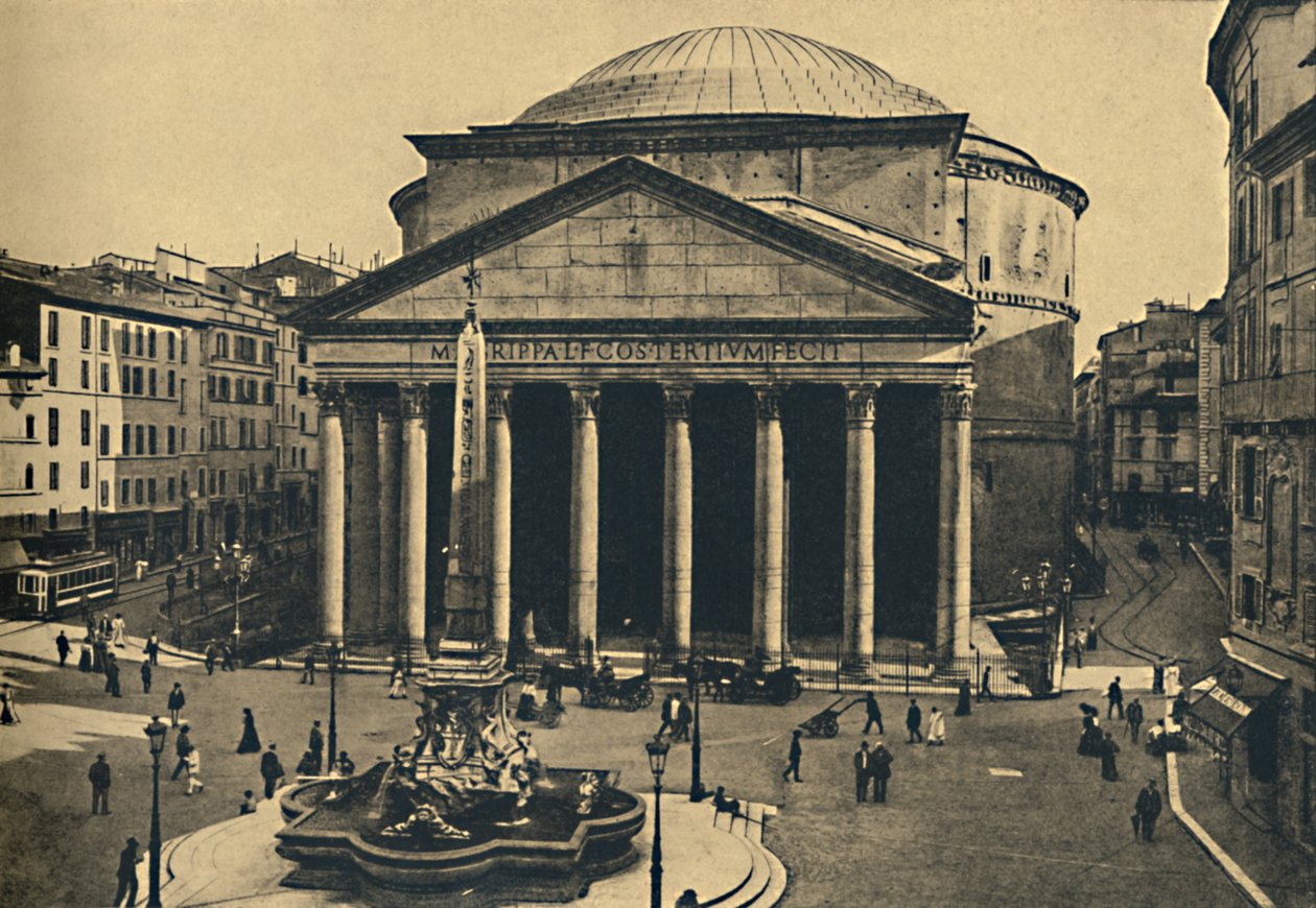 Roma - Panteão de Agripa e Fonte da Rotonda, 1910 de Unbekannt
