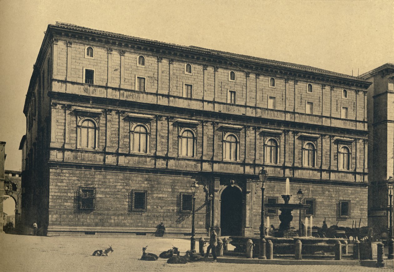 Roma - Piazza Scossacavalli. - Palácio do Príncipe Torlonia, de Bramante, 1910 de Unbekannt