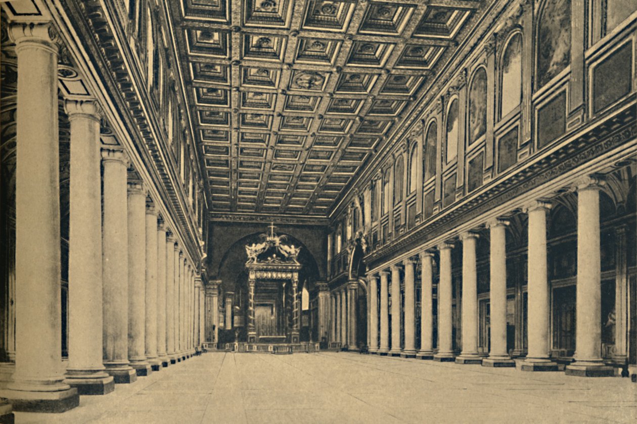 Roma - S. Maria Maggiore. Navio principal, 1910. de Unbekannt