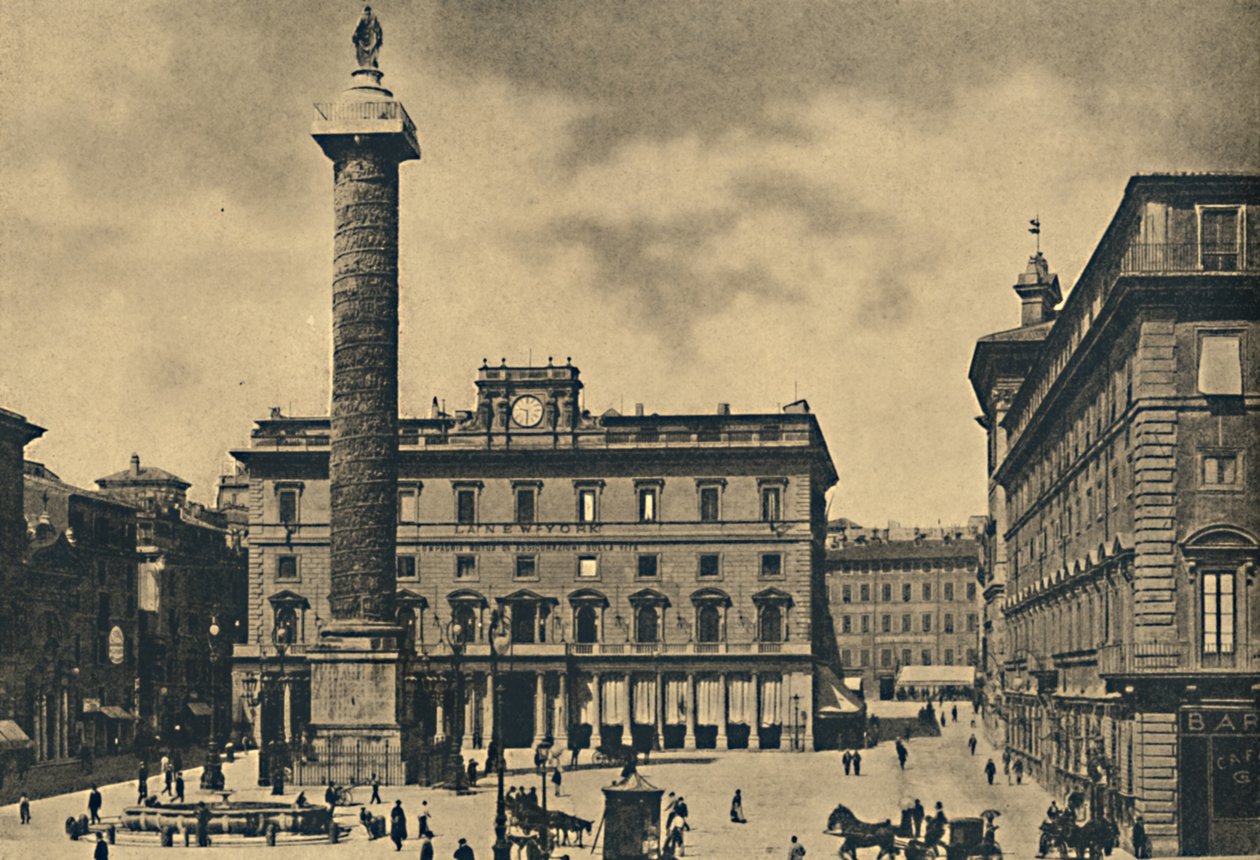 Roma - Praça e Coluna de Marco Aurélio, 1910 de Unbekannt