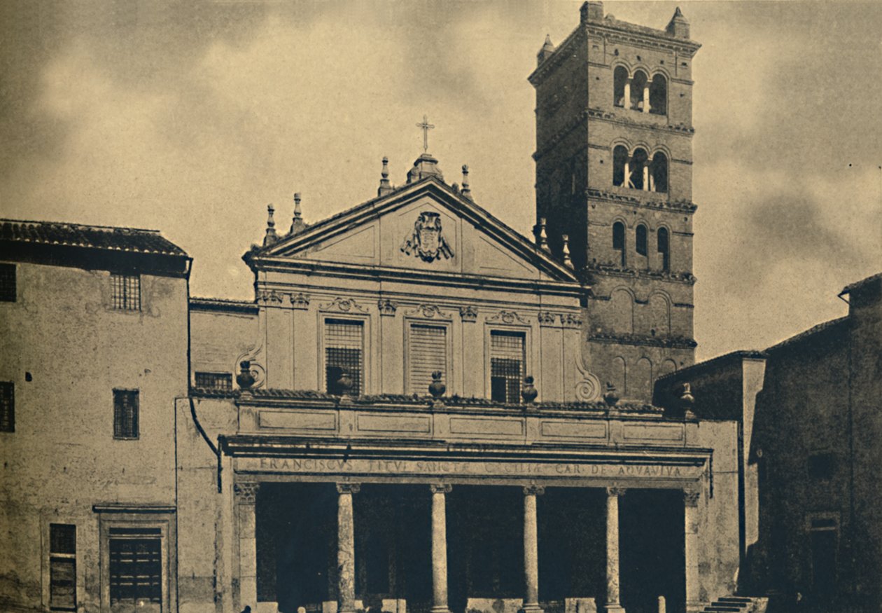 Roma - templo da igreja St. Caecilias por Bramante nos claustros de S. Pietro in Montorio no Ja de Unbekannt