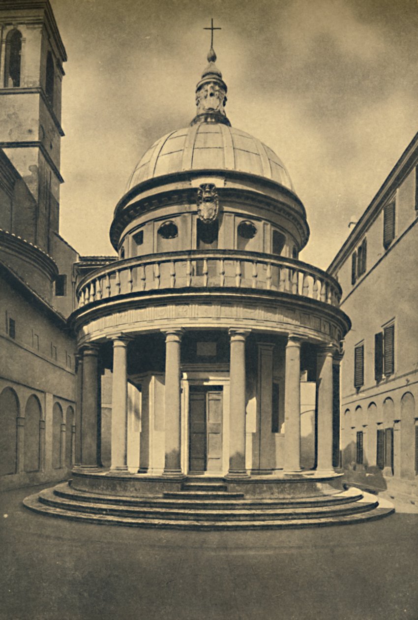 Roma - templo de Bramante nos claustros de S. Pietro in Montorio, na colina do Janículo, 1910 de Unbekannt