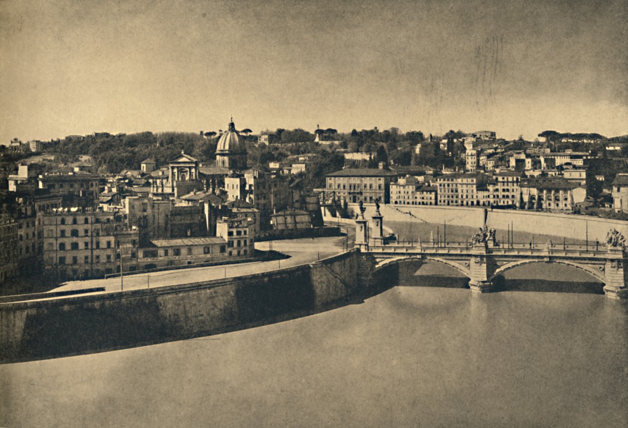 Roma - Vista da nova ponte de Victor Emmanuel, 1910 de Unbekannt