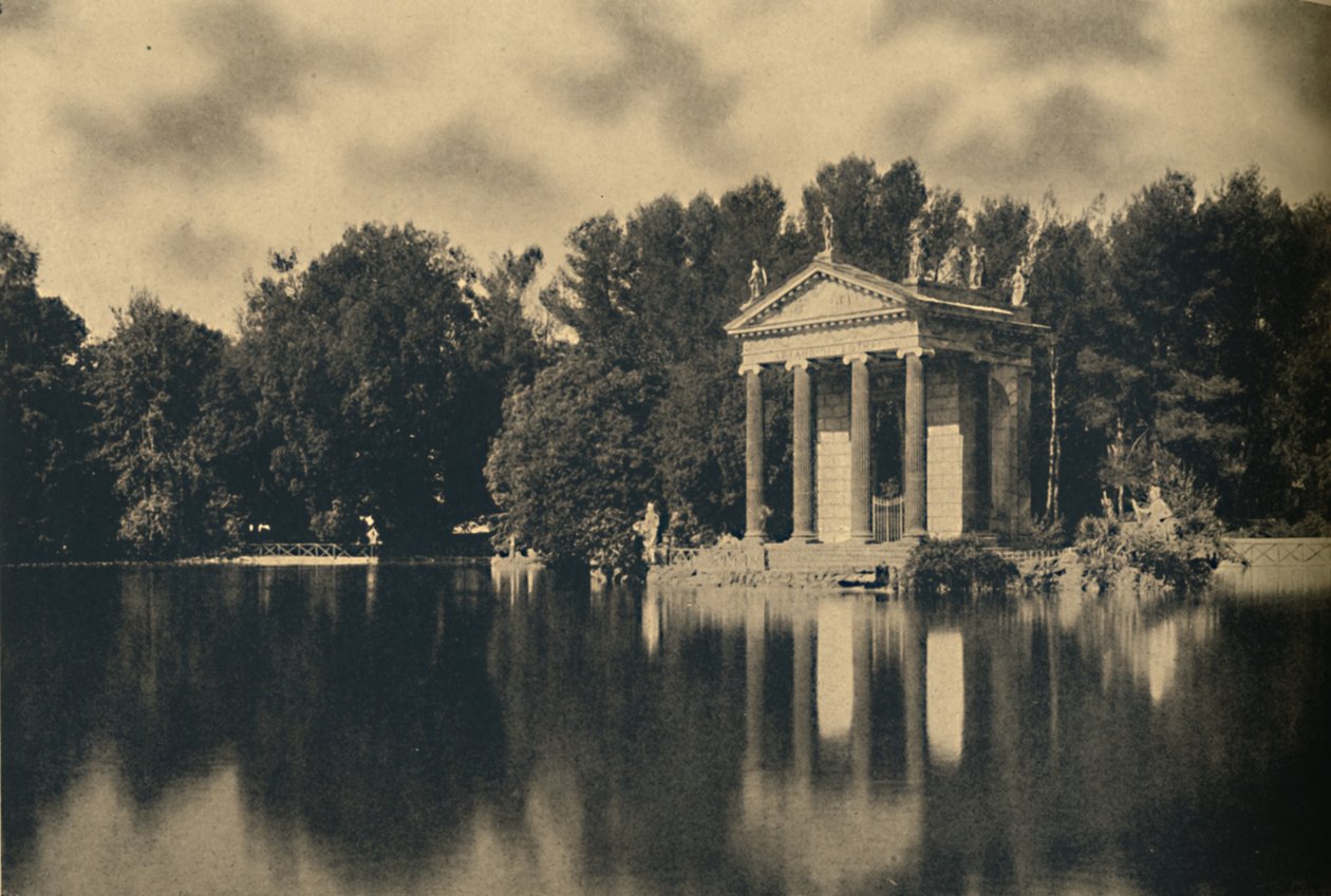 Roma - Villa Borghese Umberto I. - Pequeno templo no lago-jardim, 1910 de Unbekannt