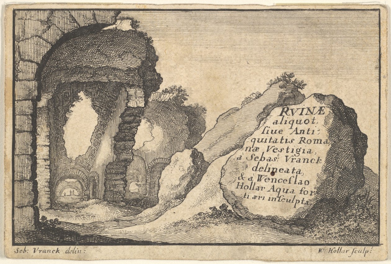Ruínas romanas, segunda versão da página de rosto, ca. 1650 de Unbekannt