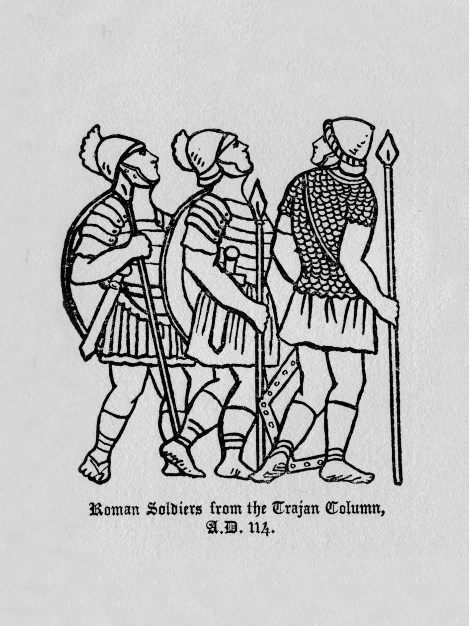 Soldados romanos da coluna de Trajano AD 114, 1910 de Unbekannt