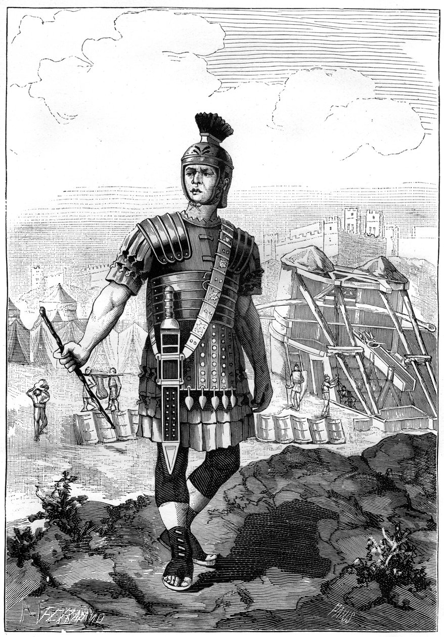 Centurião romano conquistando os gauleses sob Júlio César, século I aC 1882-1884 de Unbekannt
