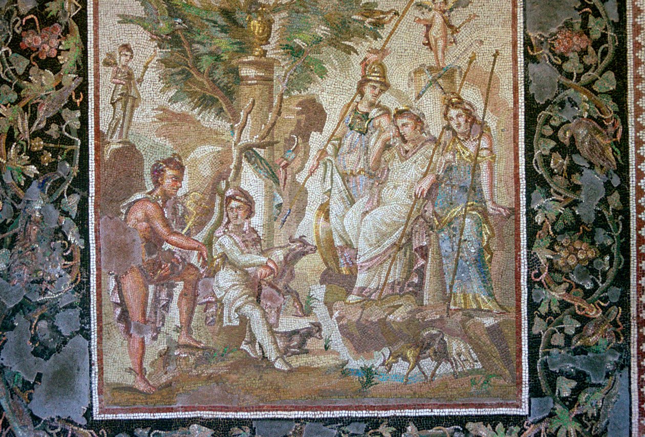 Mosaico romano do julgamento de Paris de Unbekannt