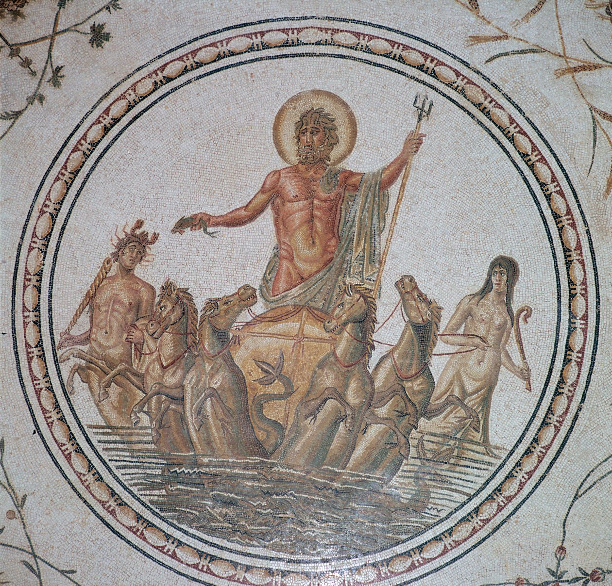 Mosaico romano do triunfo de Netuno, século II de Unbekannt