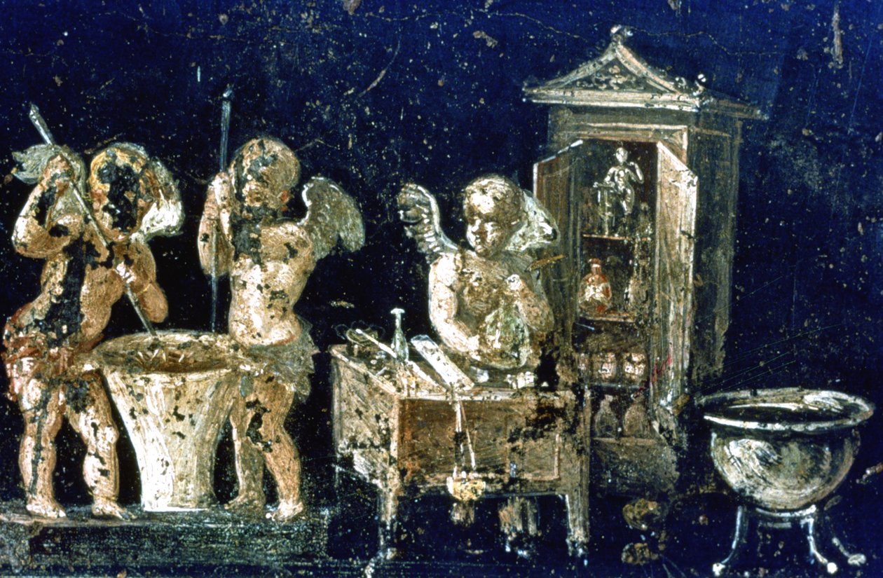 Mural romano, casa dos Vettii, Pompéia, Itália de Unbekannt